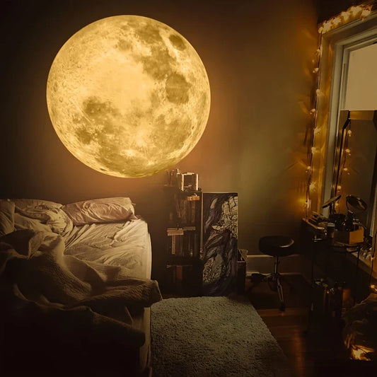 USB Power 3 Color Moon Lamps | 360° Rotatable LED Night Light